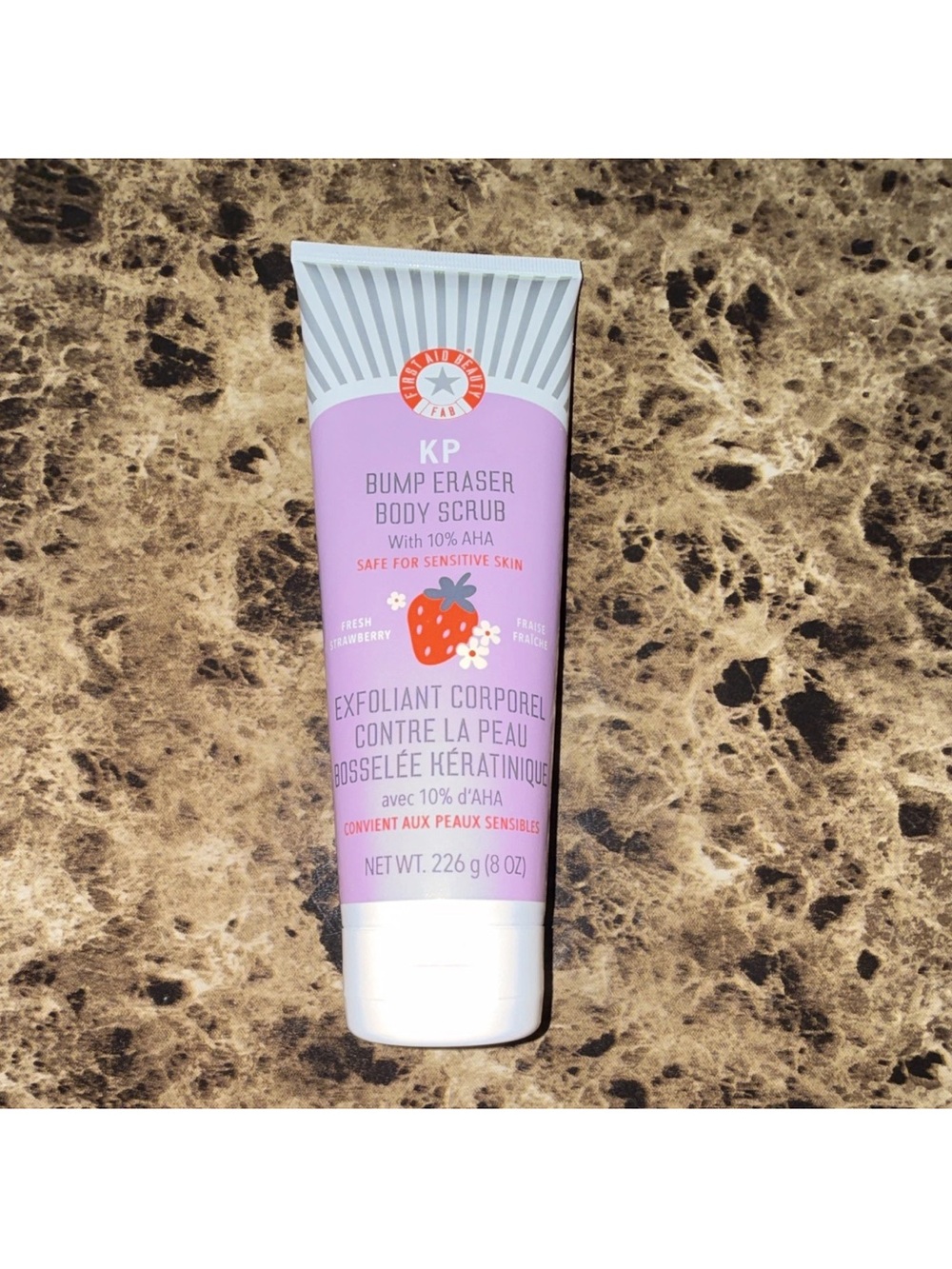 First Aid Beauty KP Bump Eraser Body Scrub - Pink Lavender Packaging